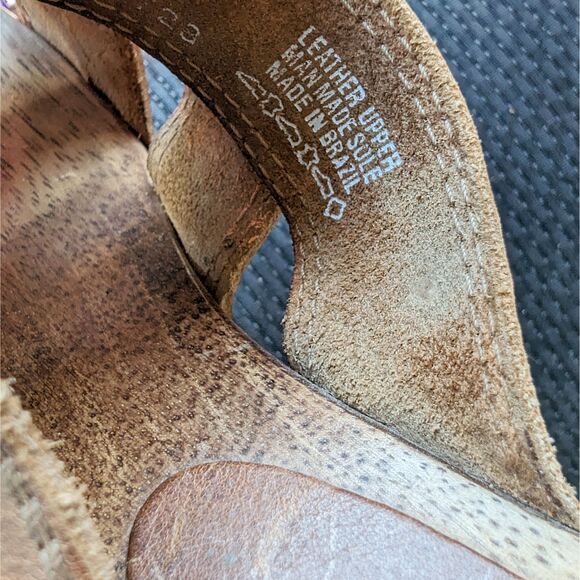 Chunky Wedge Heel Y2K Candies Tan Hippie Punk Vintage Studded Size 7 - Picture 4 of 10